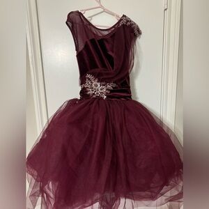 Weissman Small Adult burgundy ballet dress